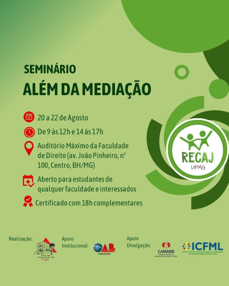 ICFML marca presença em seminário da UFMG sobre resolução consensual de conflitos