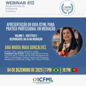 Apresentação do Guia ICFML para Prática Profissional em Mediação