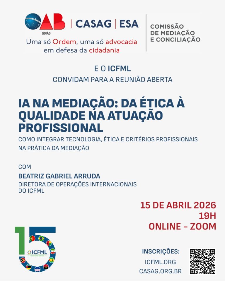 ICFML participa de reunião da OAB-GO sobre o uso ético da Inteligência Artificial na mediação